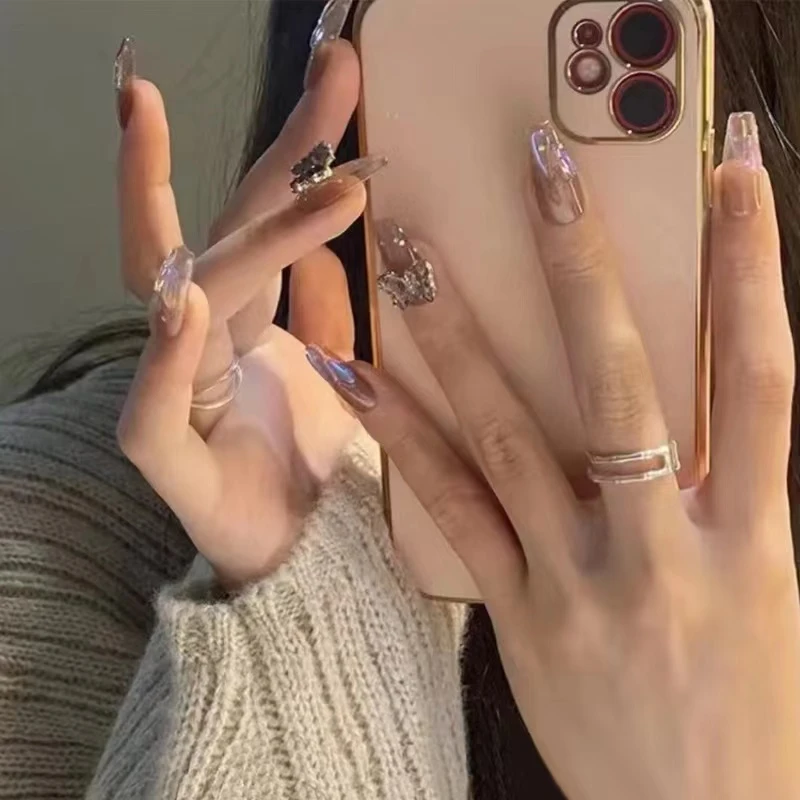Y-30（长款）金蝶糖色时尚显白穿戴美甲
