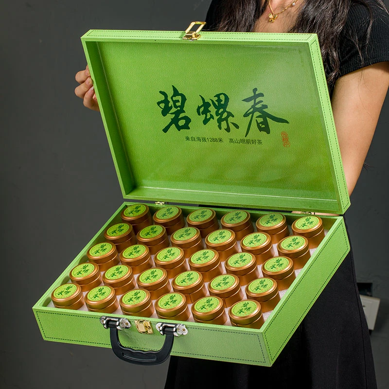 皮箱礼盒装碧螺春500克豆香浓郁明前头2025年新茶适喝10罐