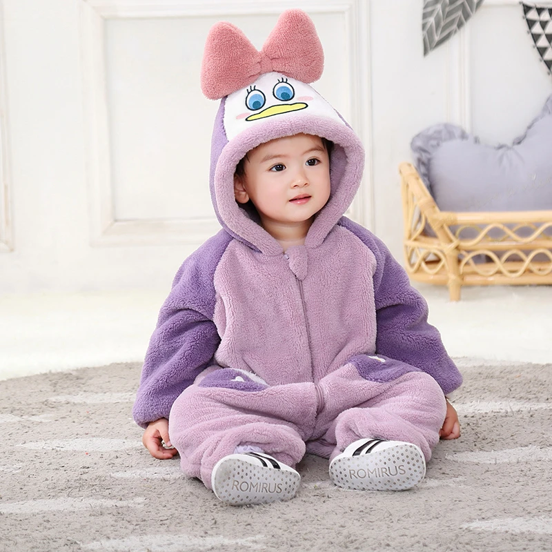 Tolo Rabbit/奇乐兔网红宝卡通可爱黛西小鸭子婴儿秋冬造型连体衣