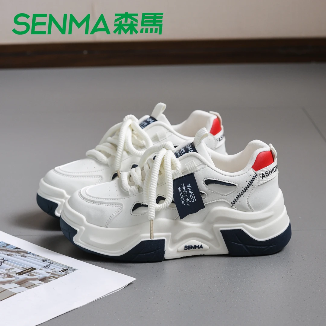 SENMA/森马老爹鞋女2025春季新款雅丹风百搭运动休闲ins厚底时尚