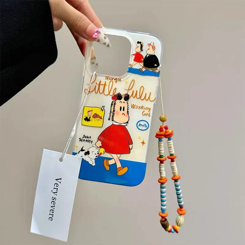 原田治卡通女孩小狗iphone16promax适用苹果15手机壳14可13可爱70