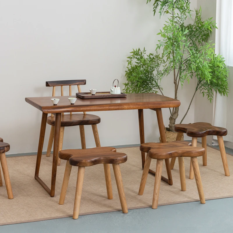 大板桌南美胡桃木原木桌阳台桌茶桌书桌实木写字桌小户型办公桌