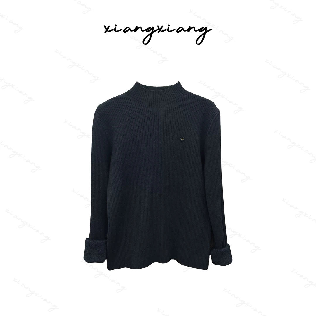 【淑女气质】~桃心胸标一体绒毛针织衫