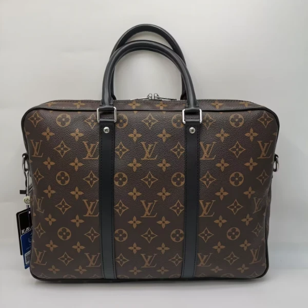 99新 LouisVuitton/路易威登 98新17756 LV棕老花手提公文包