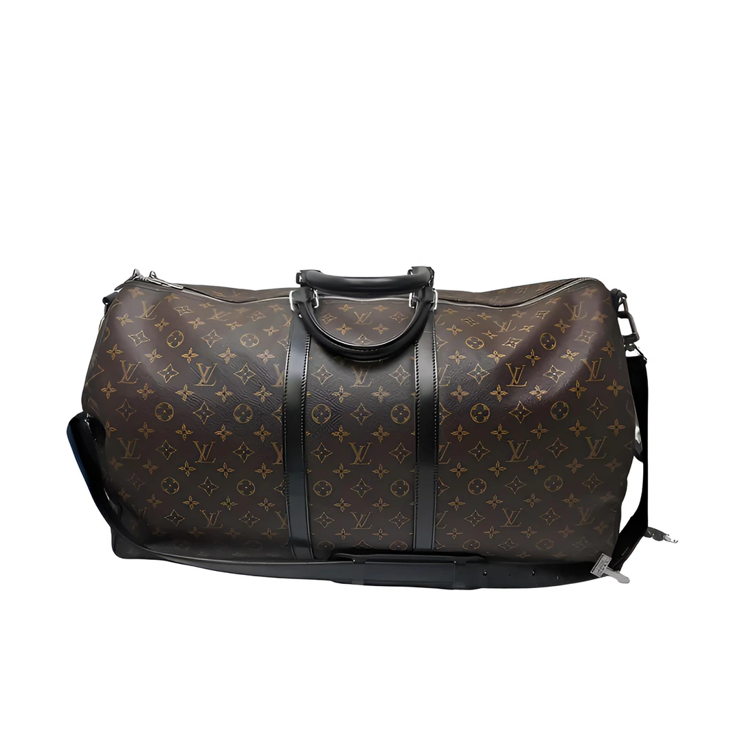 99新 LouisVuitton/路易威登 11760 LV 经典棕老花旅行袋55寸肩带