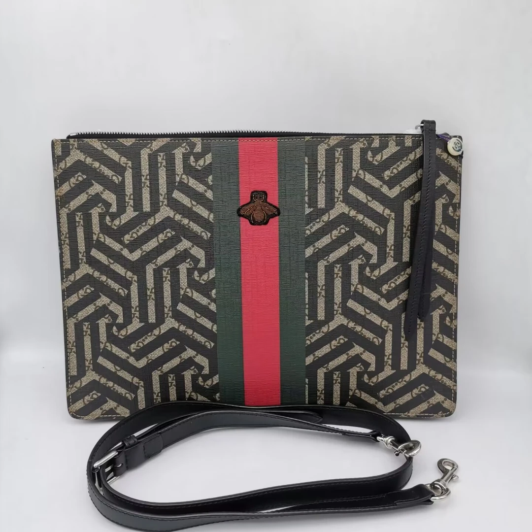 95新 GUCCI/古驰  13233  97新  迷宫 手拿 斜挎包经典印花肩包