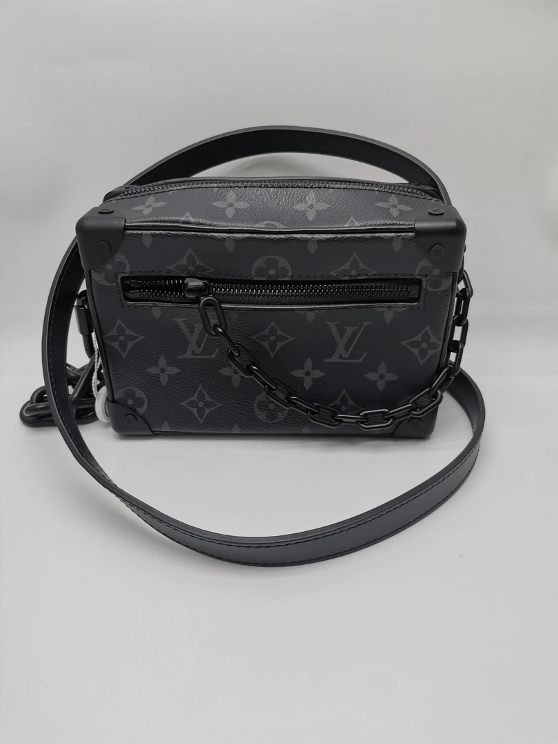 99新 LouisVuitton/路易威登  98新16652 LV黑老花 盒子邮差包