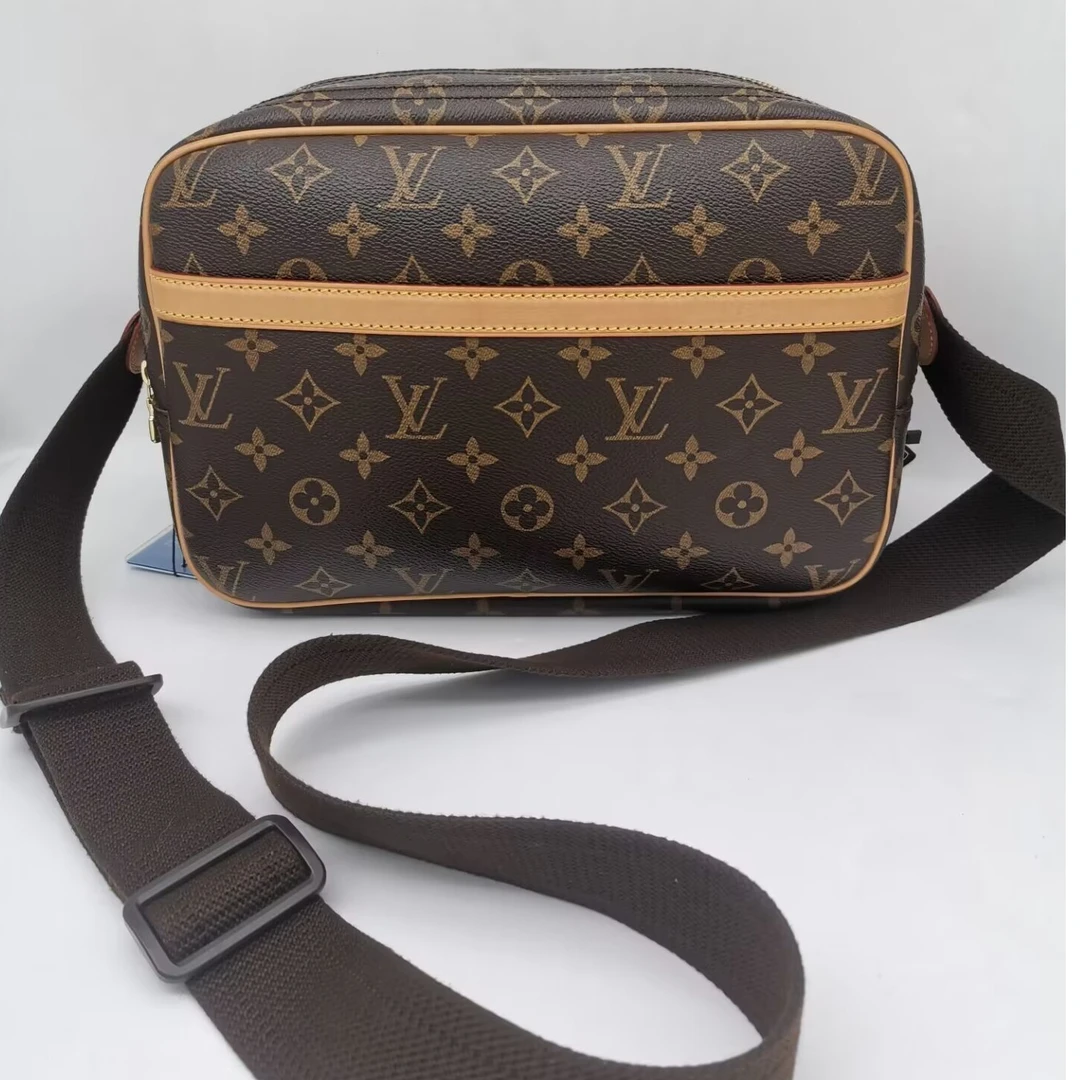 95新 LouisVuitton/路易威登  97新16439老花单肩斜挎包相机包