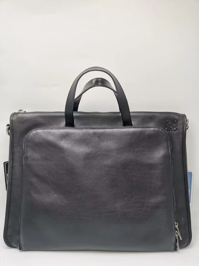 99新 LOEWE/罗意威  95新15582  罗意威 黑色全皮 手提公文包休闲