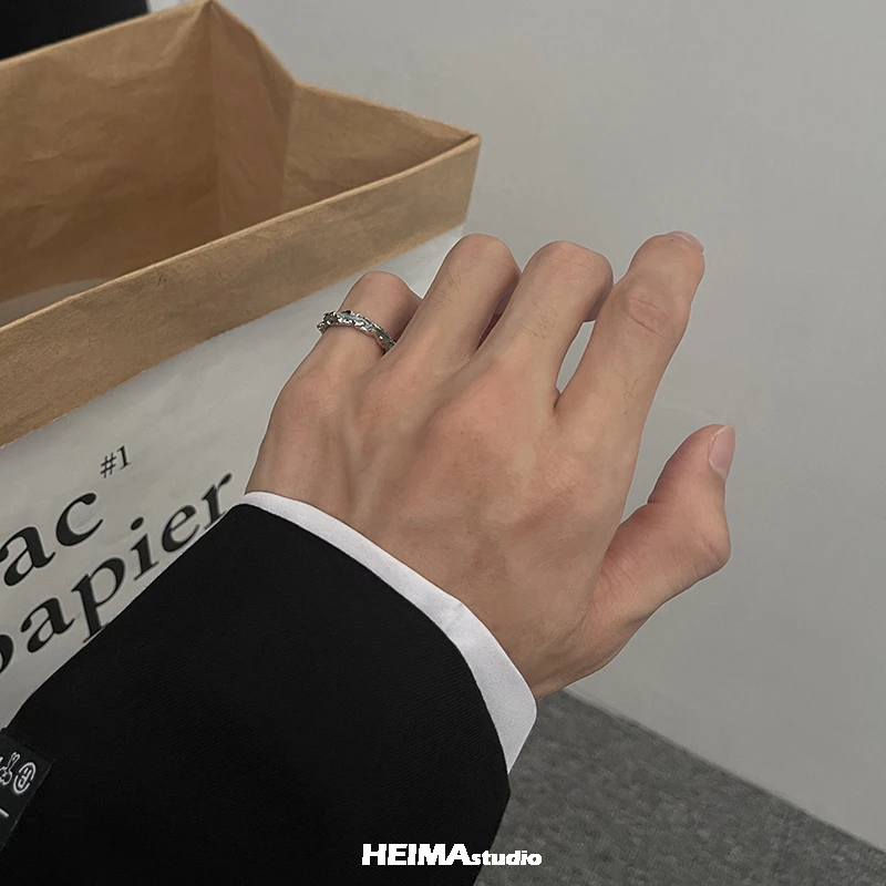 铜合金戒指 原创湖泊系列涟漪尾戒男小指潮高级感设计小众小拇指