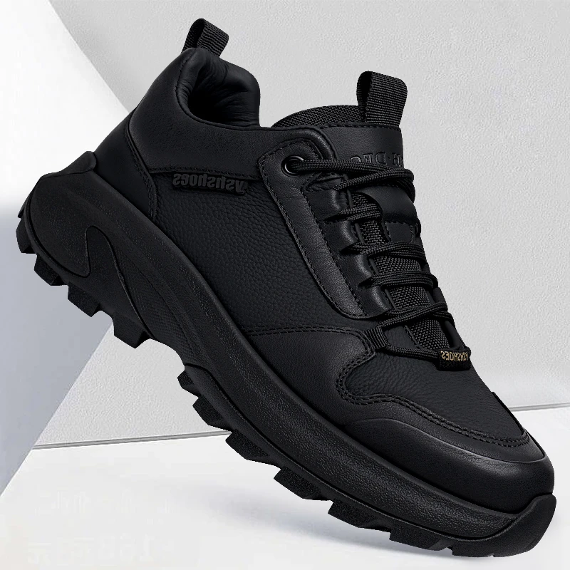 KLWP鞋子男款冬季潮流百搭休闲鞋男士跑步鞋轻便软厚底运动鞋潮鞋