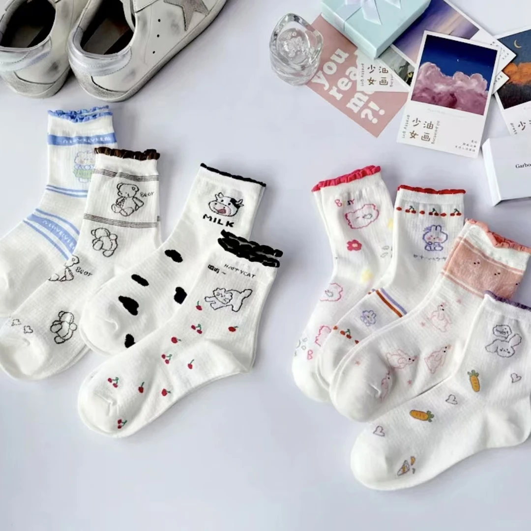 5双袜子微瑕微瑕发秋冬四季款羊绒毛巾百搭个性女款可组