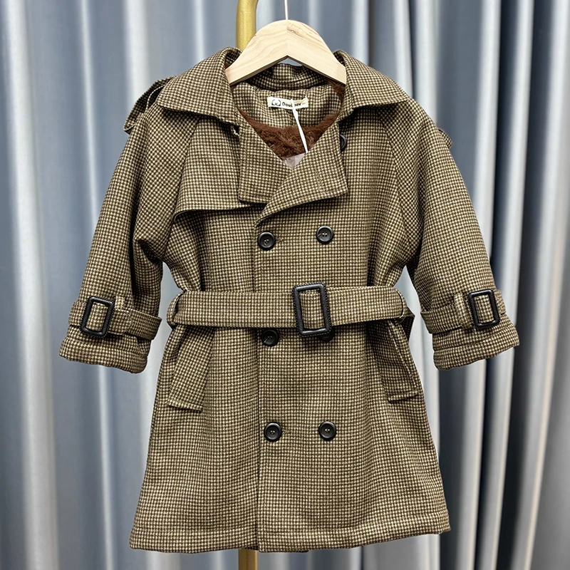 男童呢子外套2024春秋新款男宝宝儿童加厚呢子毛呢大衣690