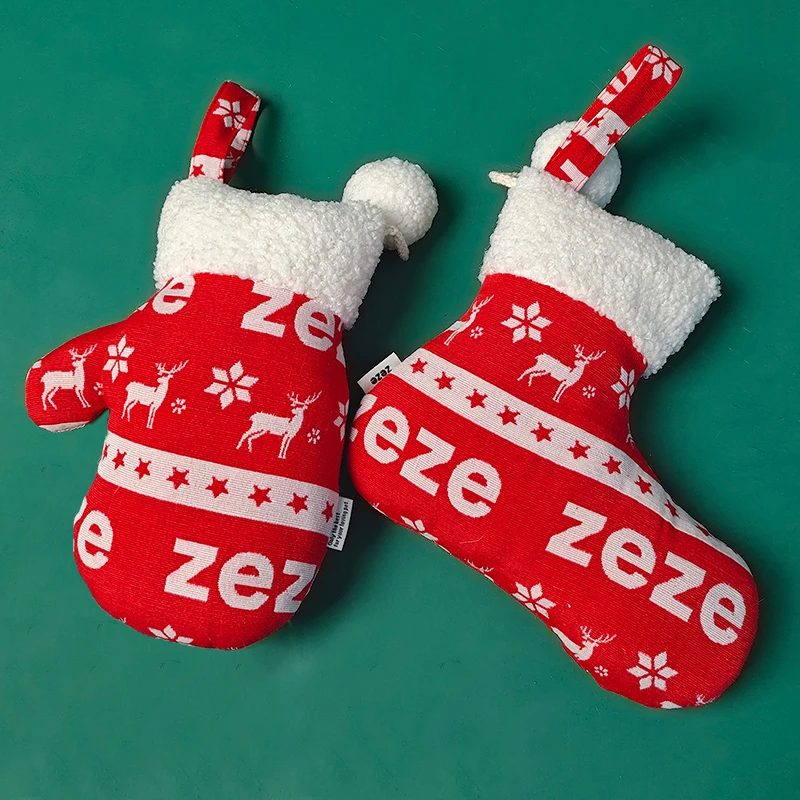 ZEZE圣诞袜子猫薄荷抱枕猫咪自嗨解闷玩具节日装饰逗猫宠物用品