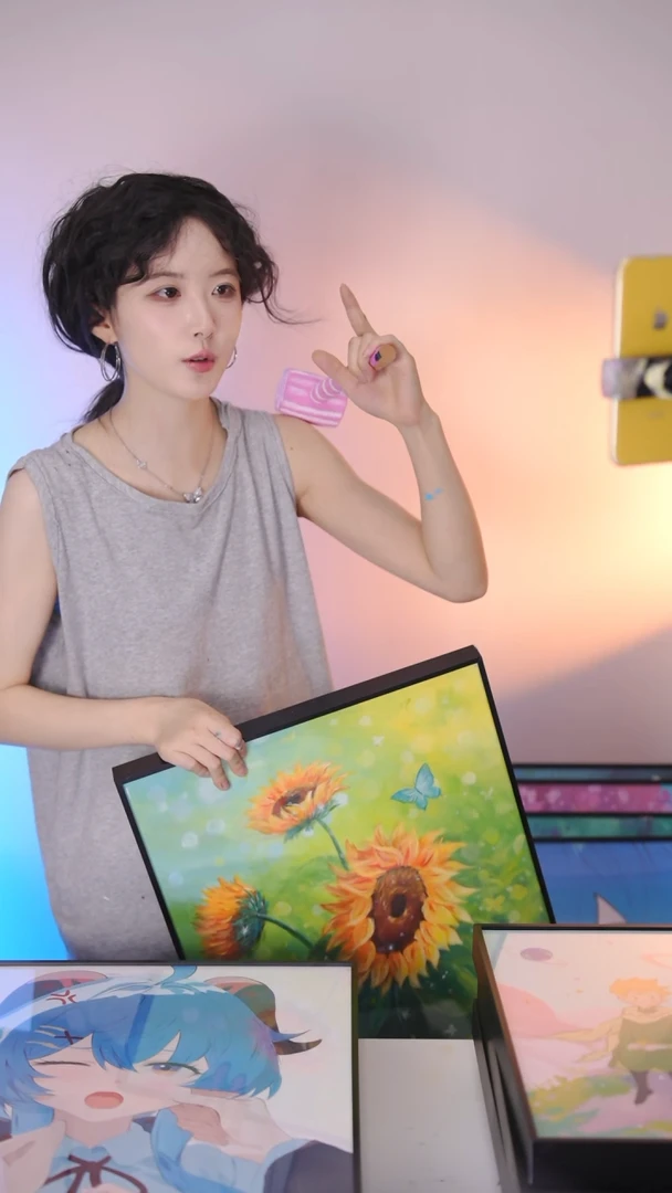 【闪购商品】绘画小向日葵丙烯画纯手绘