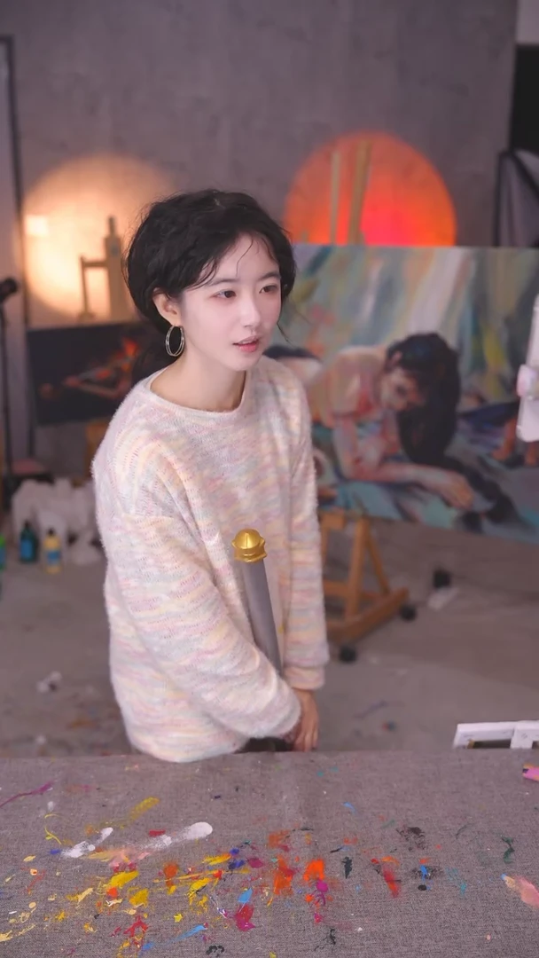 【闪购商品】绘画偷心九月天丙烯画纯手绘