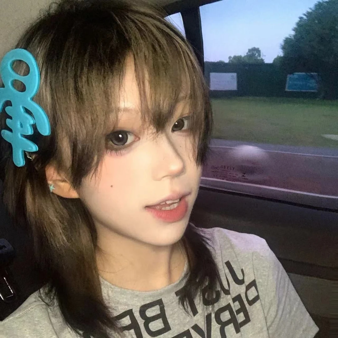 怪可爱!y2k蓝色亚克力大号水色晕晕发夹边夹发饰头饰2024新款