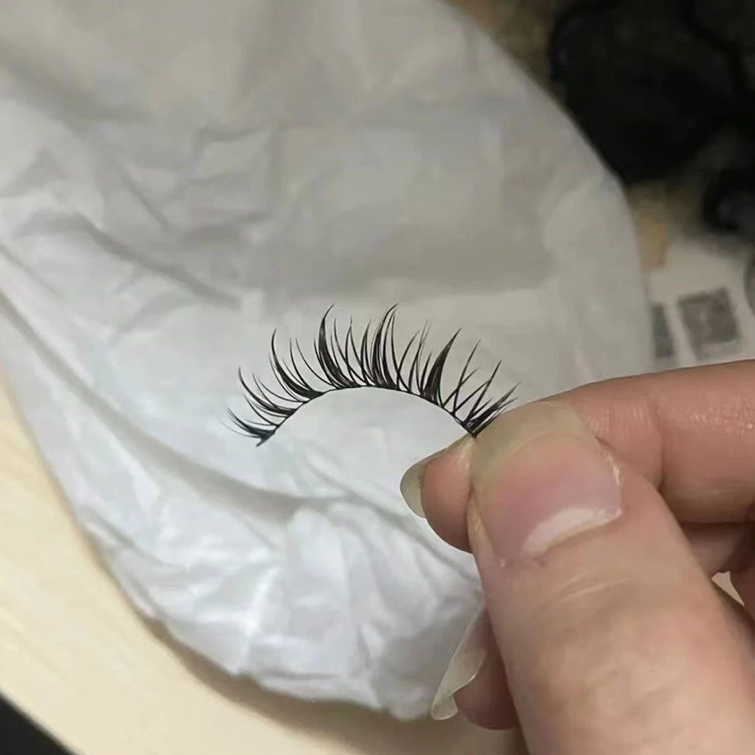 上眼也太好看了~人形电脑美式小恶魔假睫毛cos整条一片式眼睫毛