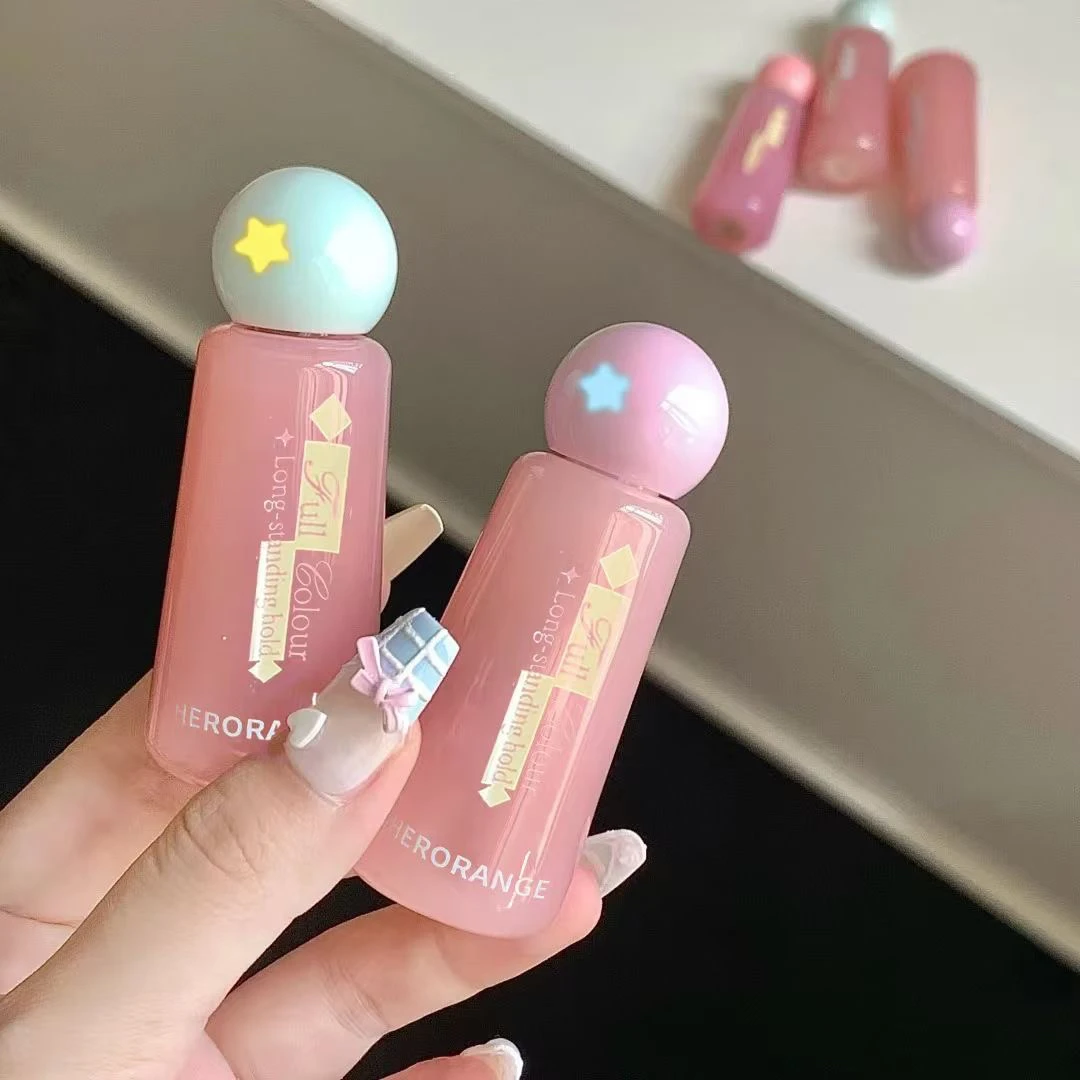 买一送一可爱小罐罐~球球唇釉高颜值橄榄皮低饱和灰粉白桃色唇泥