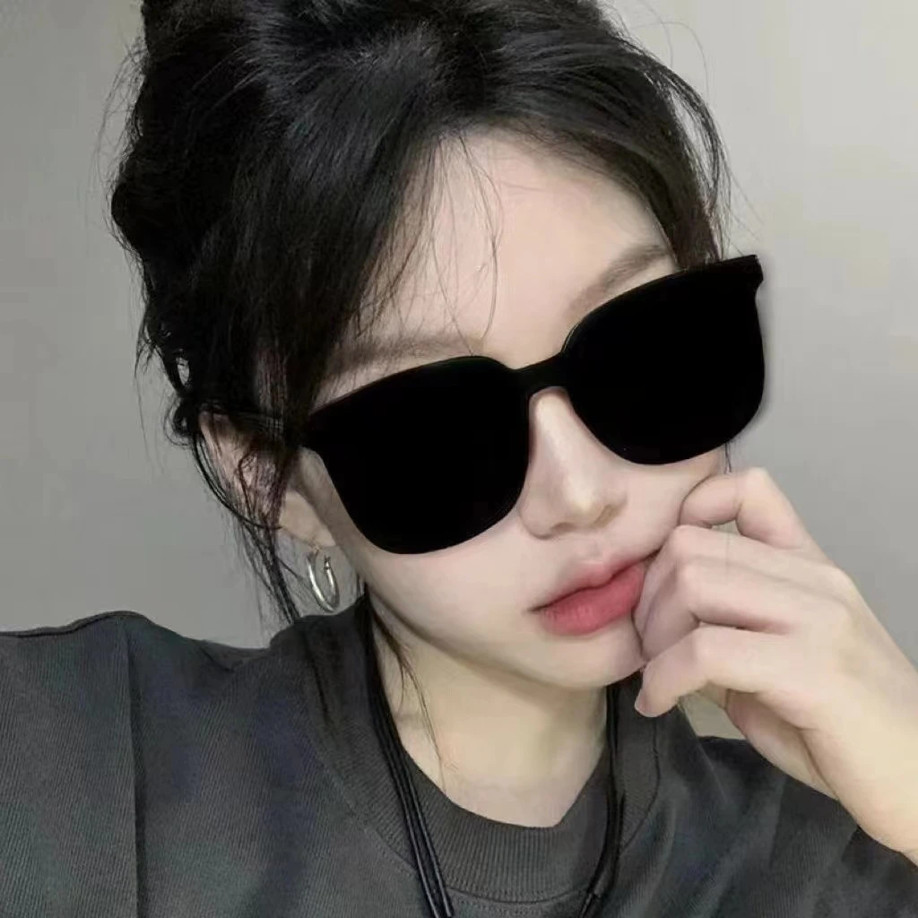 纯黑痞帅墨镜你冲不冲！！高级感防紫外线男女潮流大脸显瘦炸街墨镜