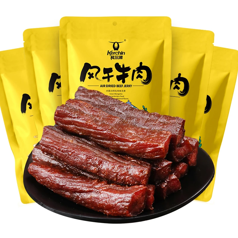 【科尔沁】风干牛肉干100g*5袋软口干正宗内蒙古特产sss