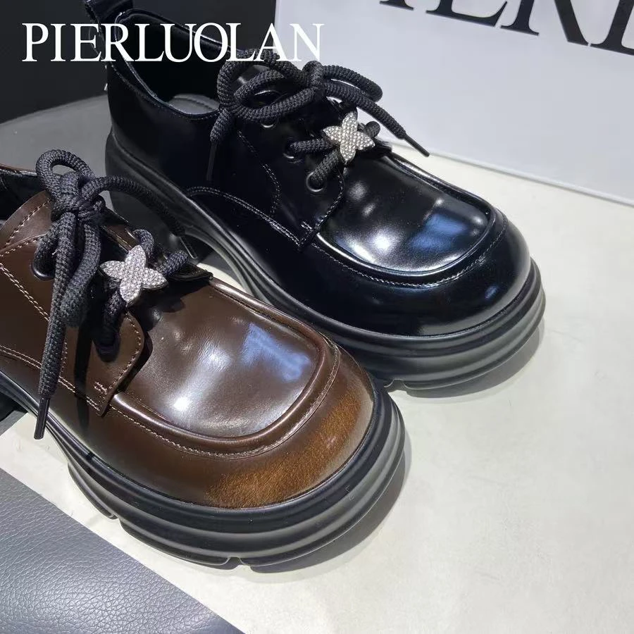 皮尔罗兰漆皮高端乐福鞋71925ae