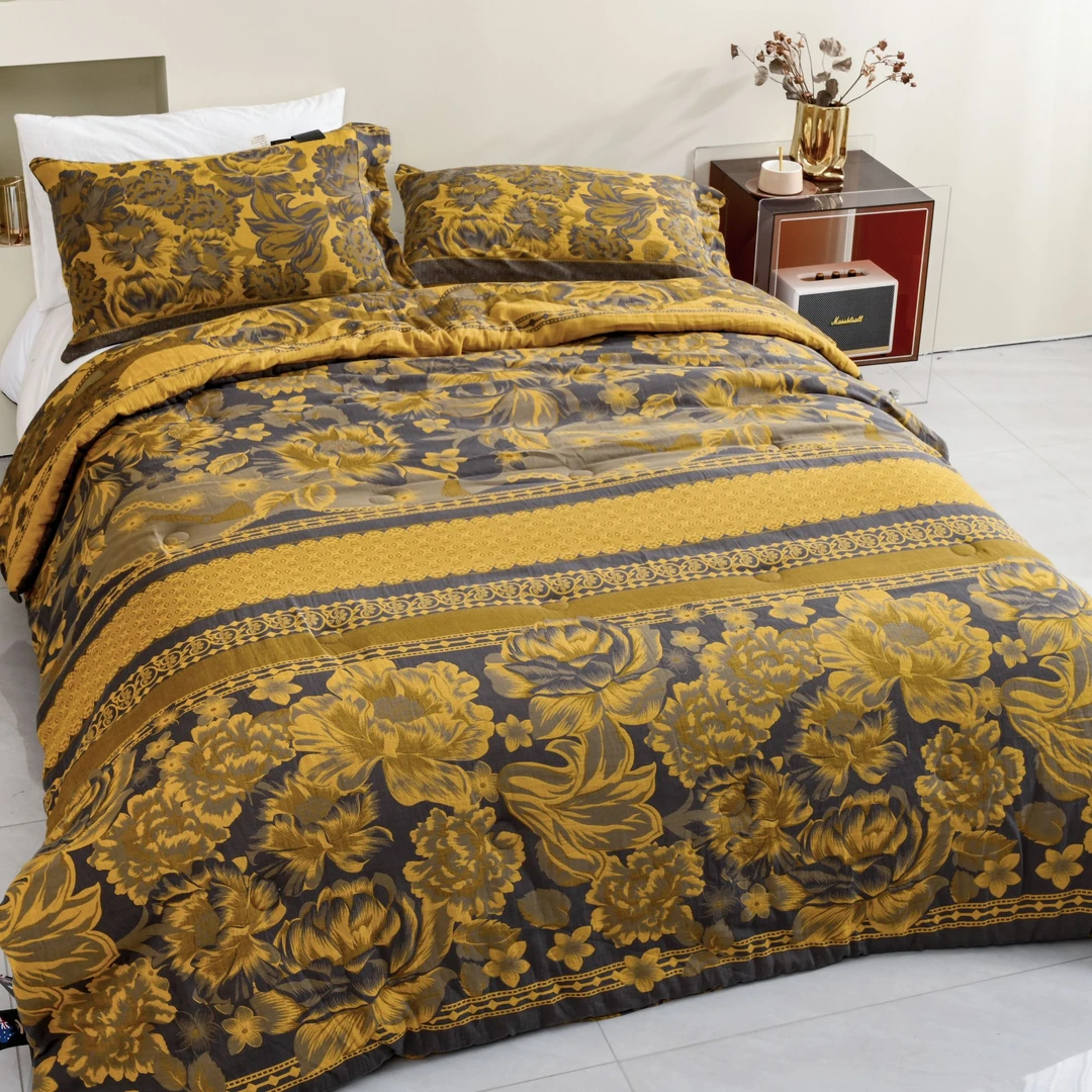 【锦绣年华】三件套全棉双层纱轻奢亲肤柔软双面套件轻奢大床