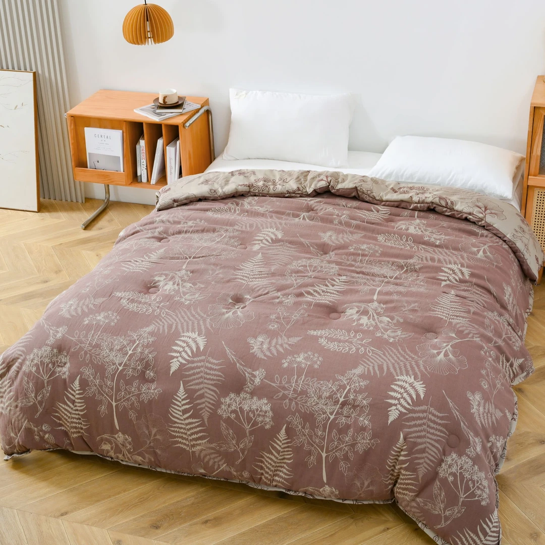 【万物生】微瑕 全棉双层纱保暖被羊 绒蛋白被亲肤轻奢200*230cm