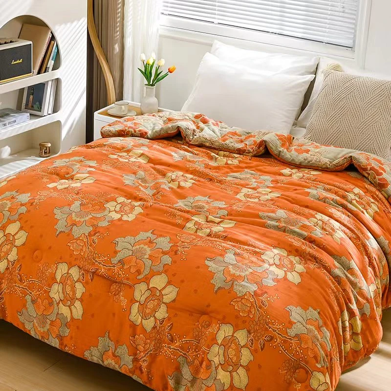【依恋橙】被套 200*230cm全棉双层纱被套双面亲肤透气