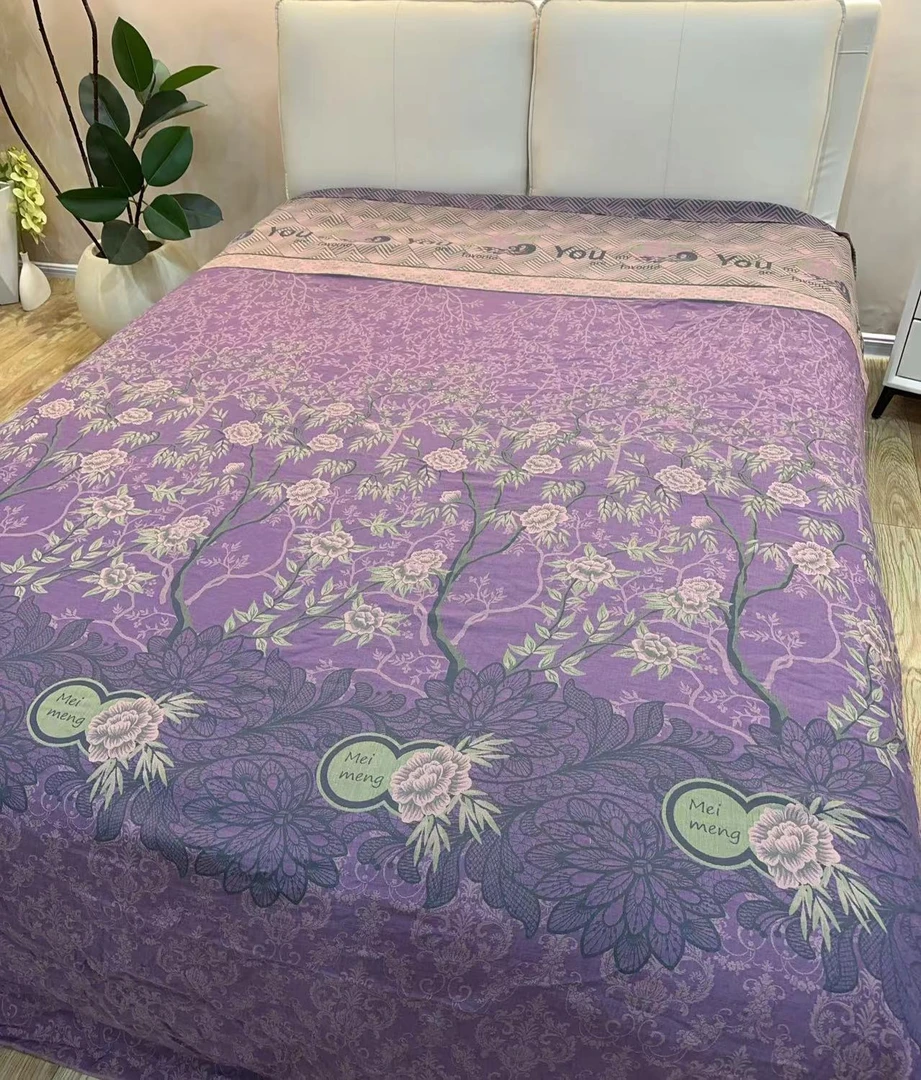 【伊甸园】全棉双层纱轻奢亲肤柔软双面床单被套套件