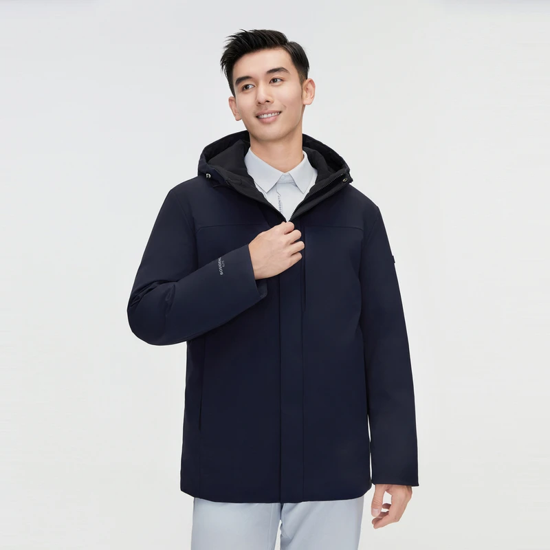 【轻熟商务】波司登秋新款男士轻薄鹅绒羽绒服品质高级连帽气质4151