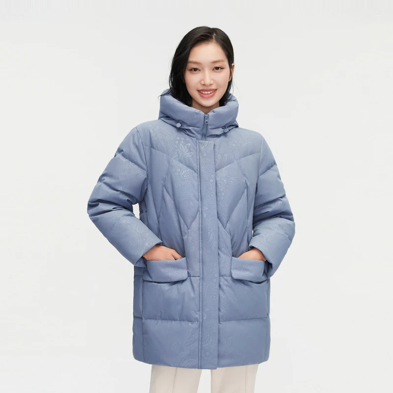 【波司登-活动】2023新款冬季连帽保暖百搭时尚休闲女士羽绒服