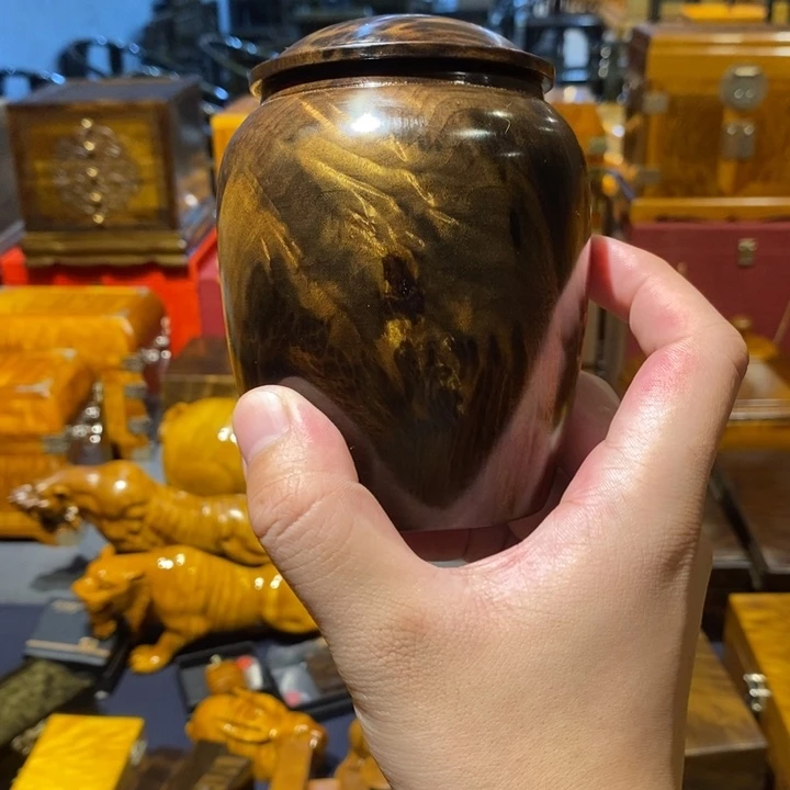 金丝楠巧阴沉木茶叶罐