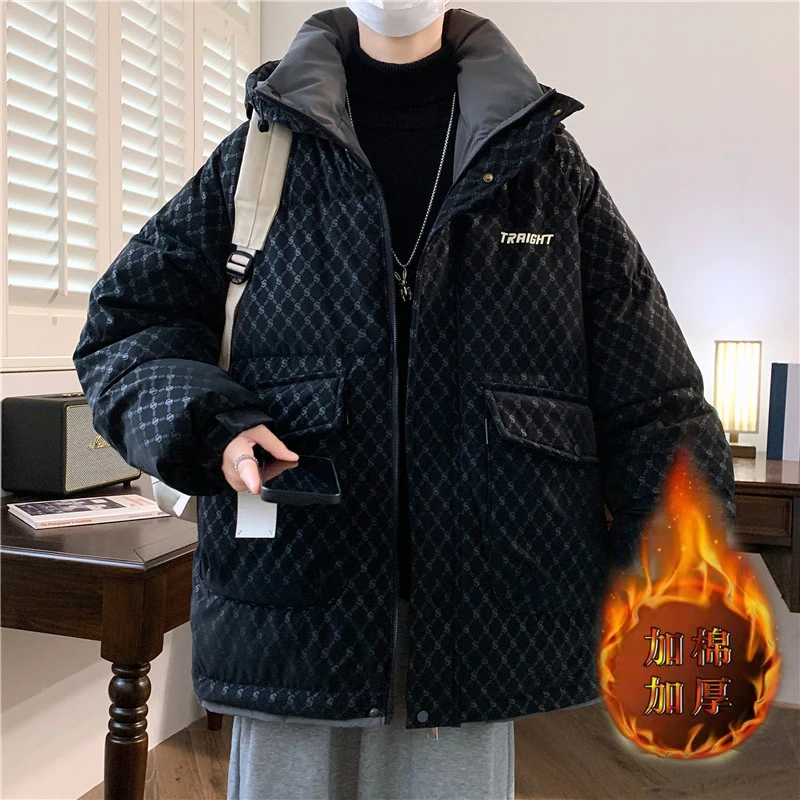 加厚棉服男款冬季新款潮流宽松帅气青少年港风棉衣冬装保暖男外套