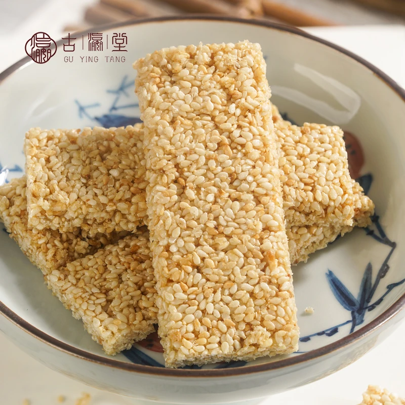 白芝麻酥糖芝麻片饼食茶点传统糕点手工制作香脆薄片200g