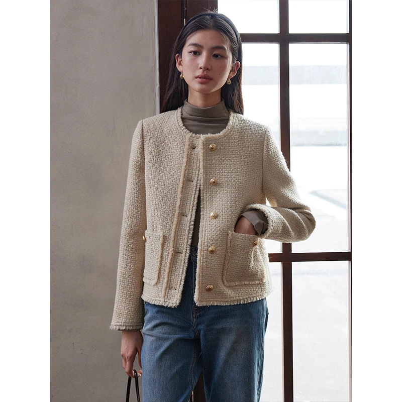 素典【千金香香】时尚小香风外套女高级感千金风气质显瘦上衣2755