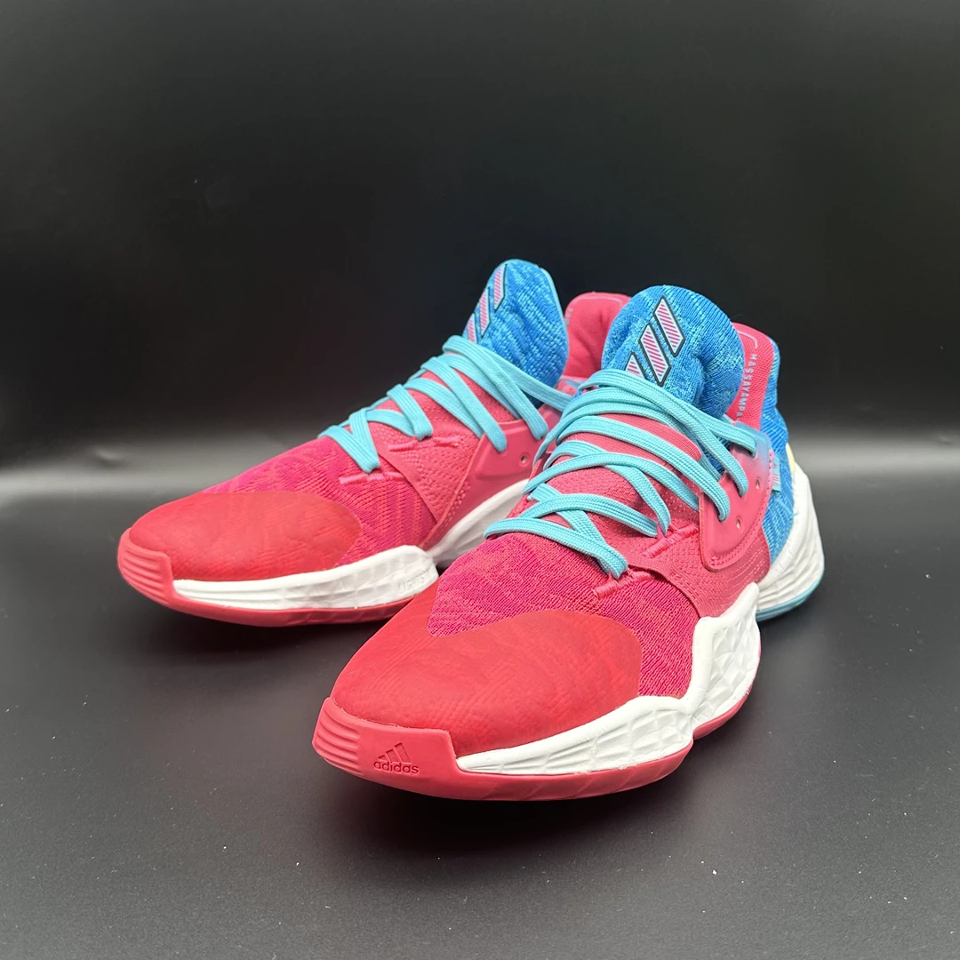 （41.5码）adidas 哈登4 篮球鞋/红蓝/95新配盒/EF1207
