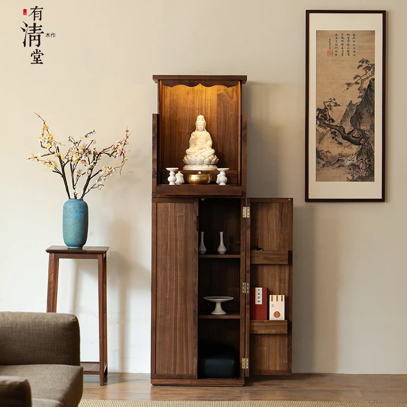 有清堂新中式北美黑胡桃木家用柜子