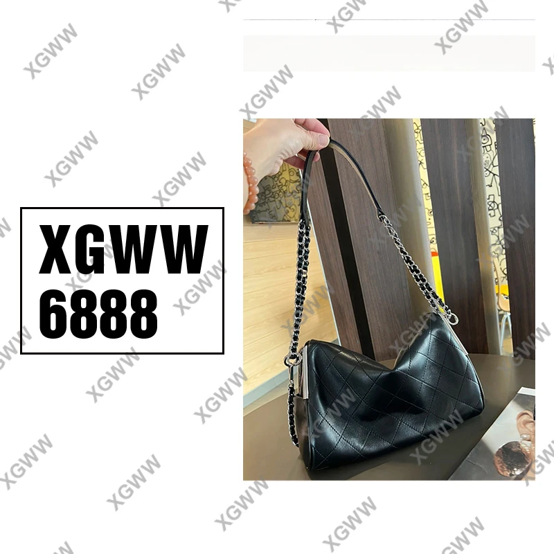 高端定制 2档 中古黑银Hobo 单肩包-2092