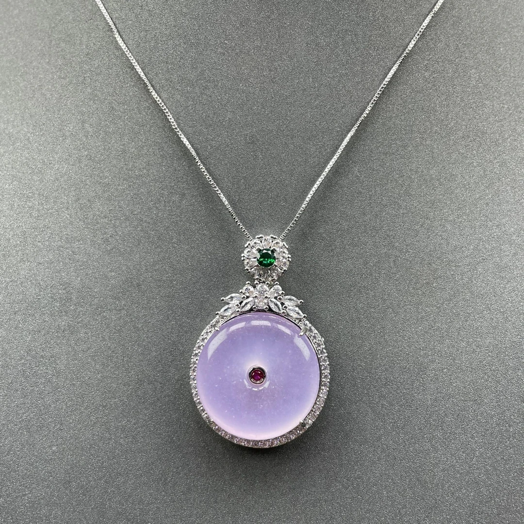 F31紫罗兰镶嵌款平安扣(完美主义慎拍) 源头直发包邮精美高级