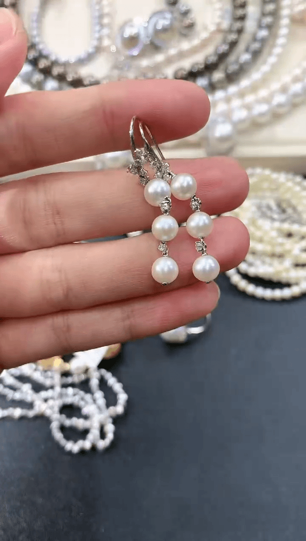 【闪购商品】海水珍珠耳饰18K金镶嵌r199