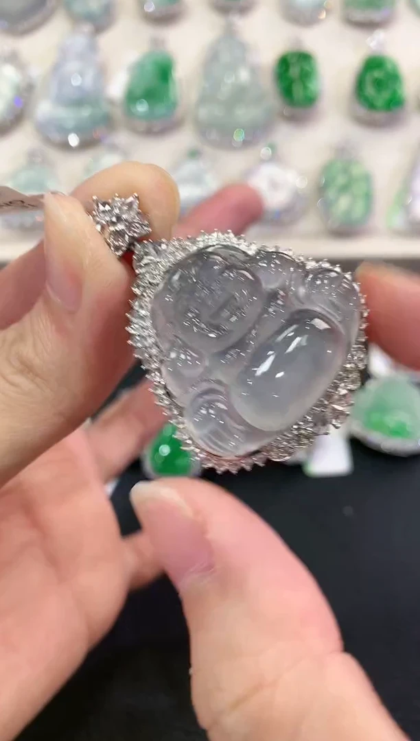 【闪购商品】翡翠吊坠(不含链)18K金镶嵌q53