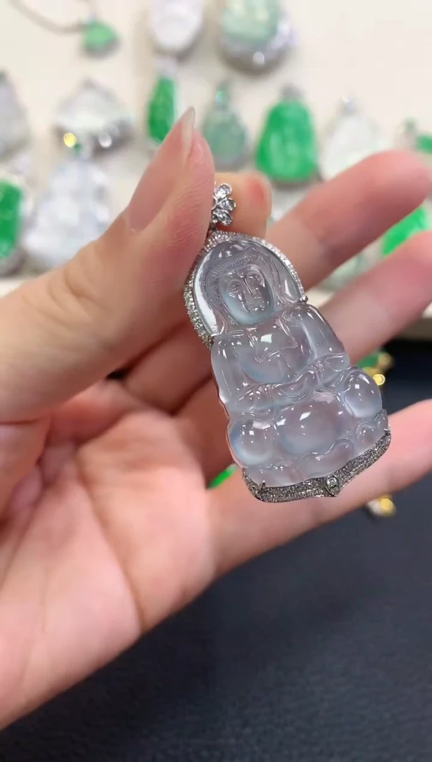 【闪购商品】翡翠吊坠(不含链)18K金镶嵌s17