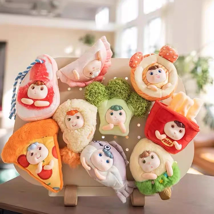 【拆盒】今天吃什么美食冰箱贴毛绒  正品潮玩摆件