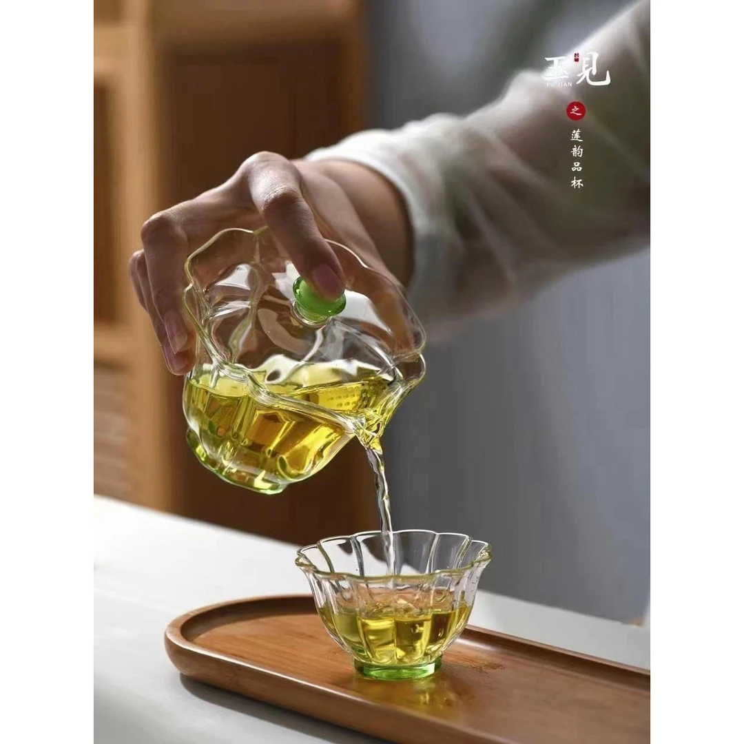 咏露盖碗茶杯不烫手泡茶碗创意功夫茶具防烫手抓壶主人杯透明