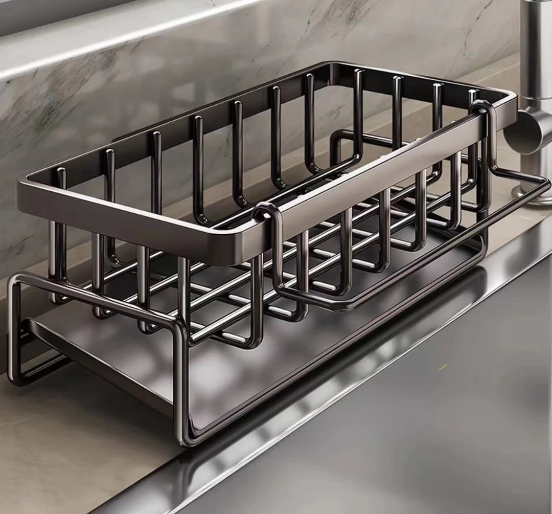 厨房置物架家用沥水架洗菜池水槽架抹布架海绵钢丝球百洁布收纳架