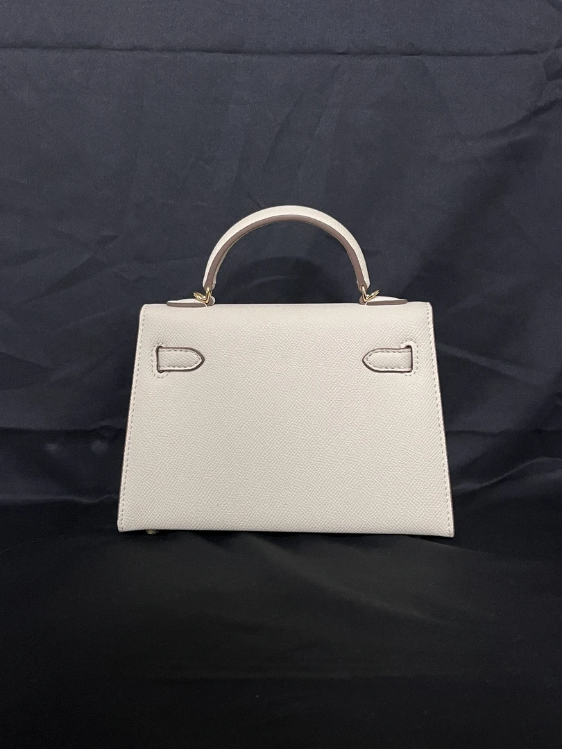 LQ-WITH-QUEEN真皮女包手提手掌纹白色22CM