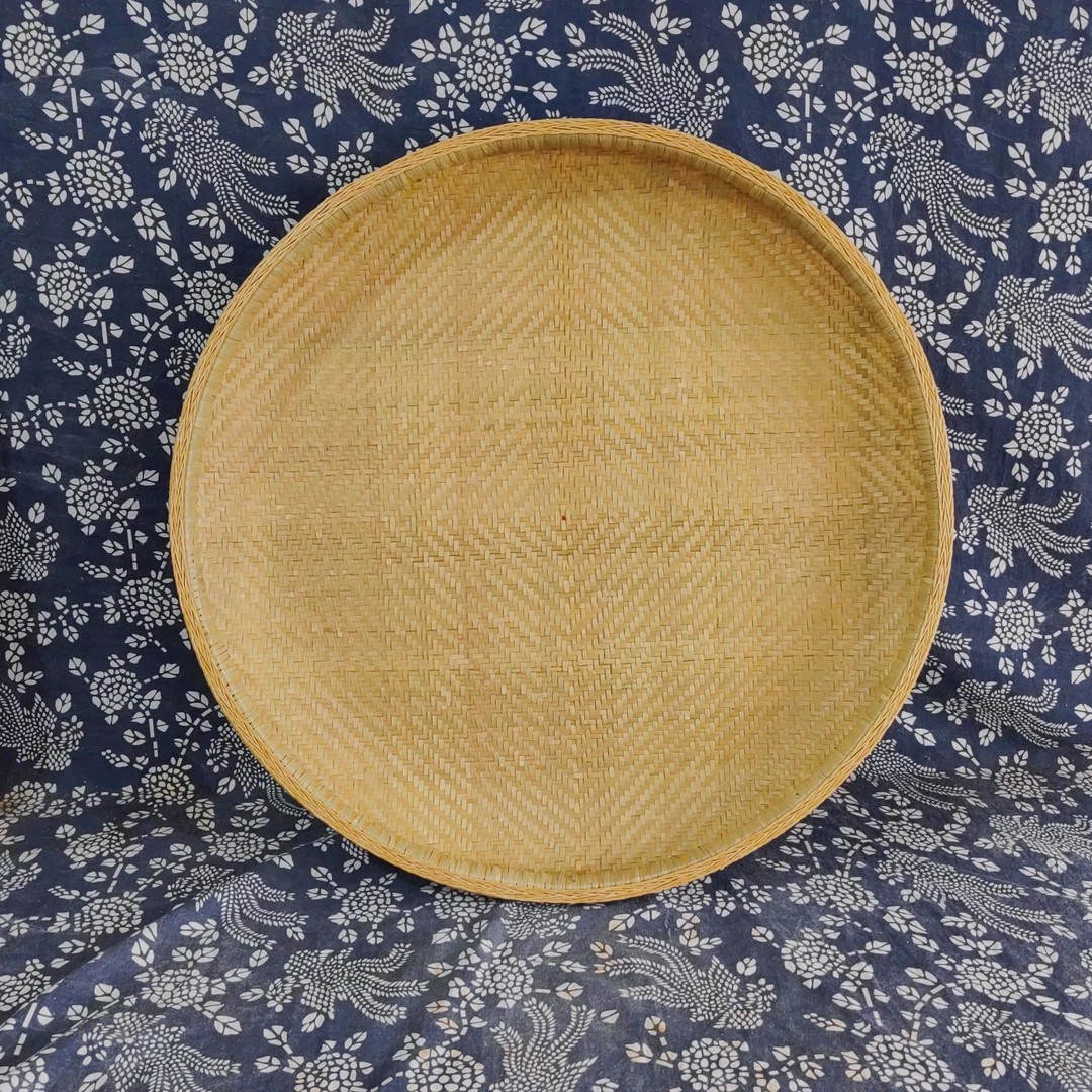 （大师款）金竹 精编 纯手工 全青皮 风车底 簸箕 圆盘