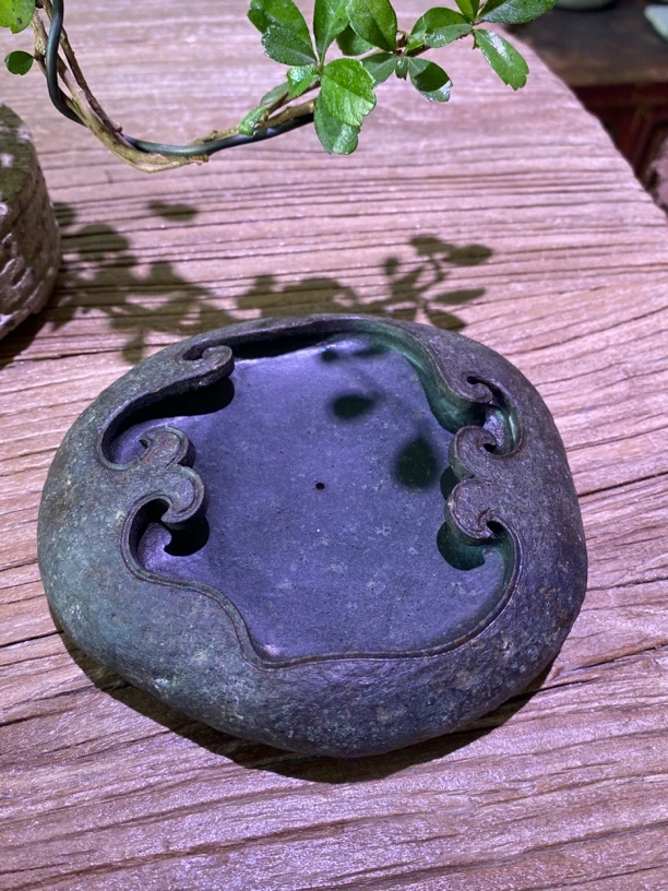 手工雕刻，青石，线香炉，香插、