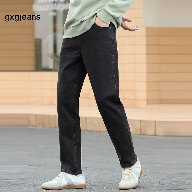 gxg jeans男装秋季新款男牛仔裤子潮流宽松百搭男士休闲牛仔裤